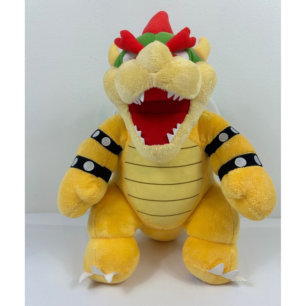 Build-A-Bear Bowser Plush Super Mario Large Yellow Green Pre-owned Nintendo